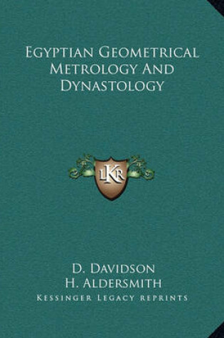 Cover of Egyptian Geometrical Metrology and Dynastology