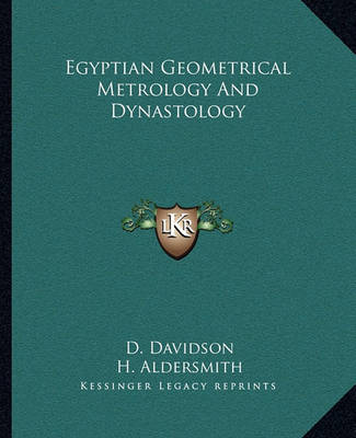 Book cover for Egyptian Geometrical Metrology and Dynastology