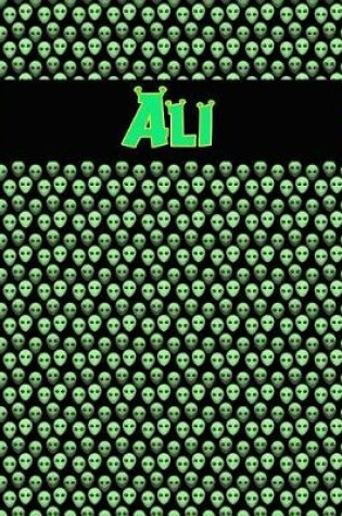 Cover of 120 Page Handwriting Practice Book with Green Alien Cover Ali