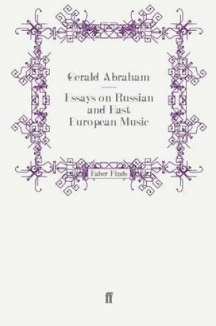 Cover of Essays on Russian and East European Music