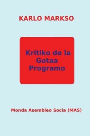 Cover of Kritiko de la Gotaa Programo