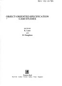 Book cover for Object-Oriented Specificatn Case Studies