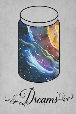 Cover of Dream Journal - Rainbow Watercolor Dream Jar (Grey)