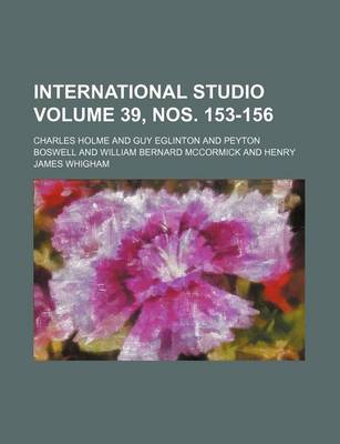 Book cover for International Studio Volume 39, Nos. 153-156