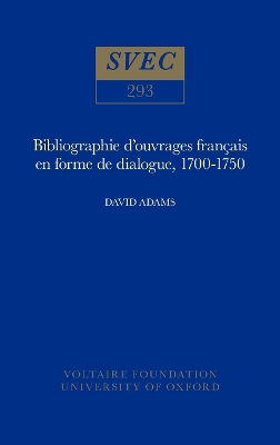 Cover of Bibliographie d'Ouvrages Francais en Forme de Dialogue 1700-1750