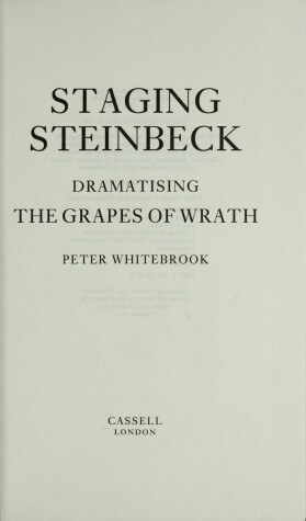 Book cover for Staging Steinbeck