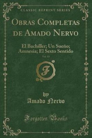 Cover of Obras Completas de Amado Nervo, Vol. 13