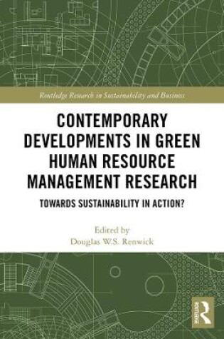 Cover of Contemporary Developments in Green Human Resource Management Research