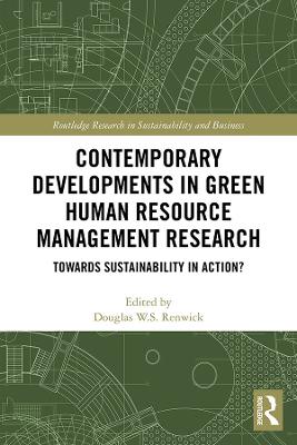 Book cover for Contemporary Developments in Green Human Resource Management Research