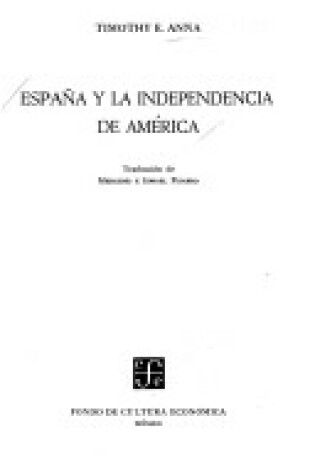 Cover of Spain and the Loss of America