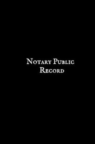 Cover of Notary Public Record