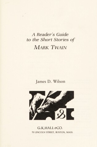 Cover of A Readers Guide to the Short Stories of Mark Twain