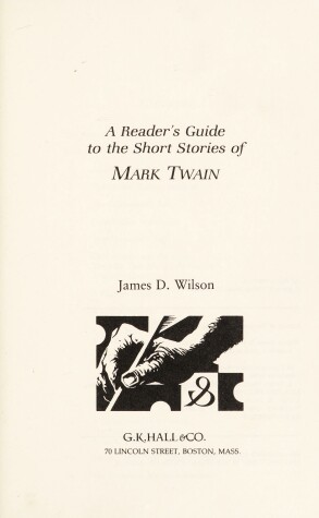 Book cover for A Readers Guide to the Short Stories of Mark Twain