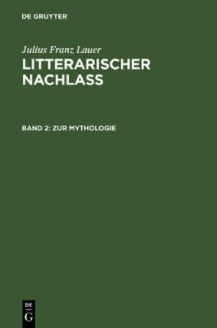 Cover of Zur Mythologie