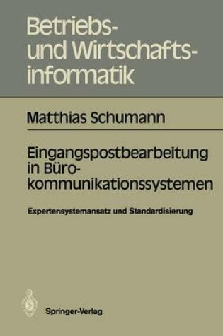 Cover of Eingangspostbearbeitung in Bürokommunikationssystemen