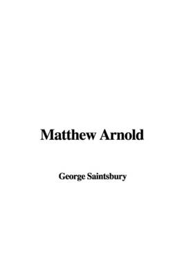 Book cover for Matthew Arnold