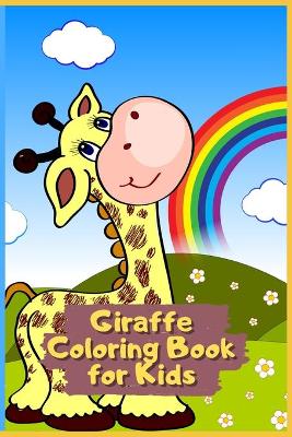 Book cover for giraffe coloring book for kids