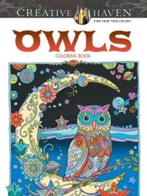 Book cover for Creative Haven Owls Coloring Book