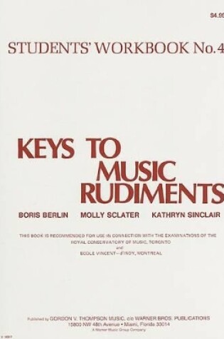 Cover of Keys to Music Rudiments