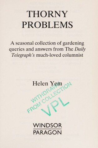 Cover of Thorny Problems