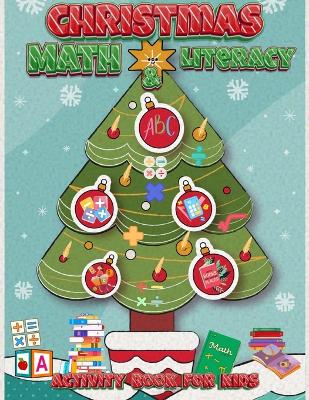 Book cover for Christmas Math and Literacy Activity Book for Kids