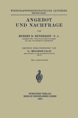 Cover of Angebot und Nachfrage