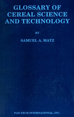 Book cover for Glossary of Cereal Science and Technology
