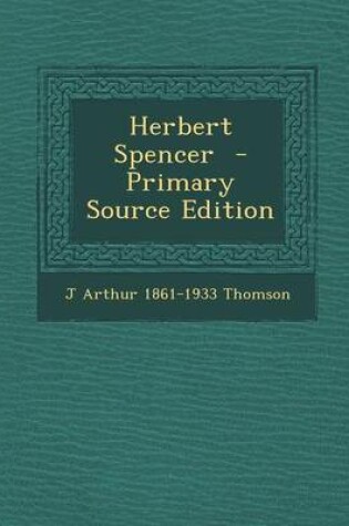 Cover of Herbert Spencer