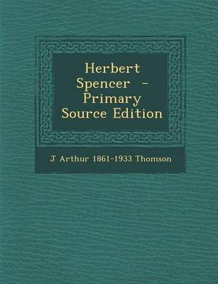 Book cover for Herbert Spencer