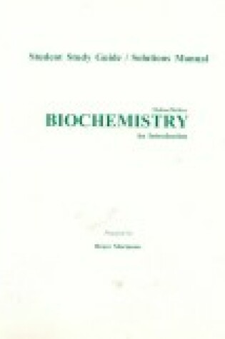 Cover of Biochemistry Sg/Ssm