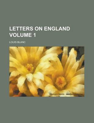 Book cover for Letters on England Volume 1