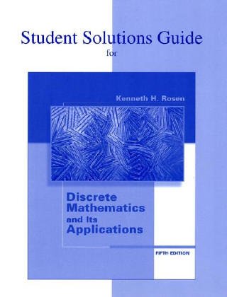 Book cover for Student's Solutions Guide to accompany Discrete Mathematics and Its Applications