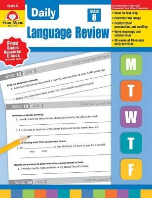 Cover of Daily Language Review, Grade 8 Teacher Edition