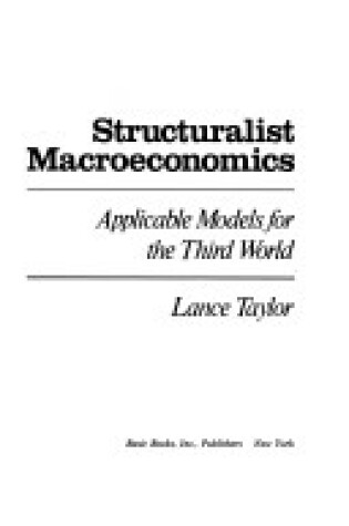 Cover of Structuralist Macroeconomics