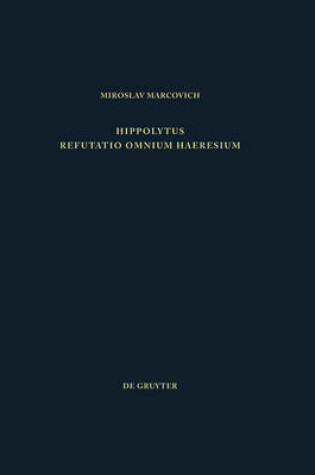 Cover of Refutatio Omnium Haeresium