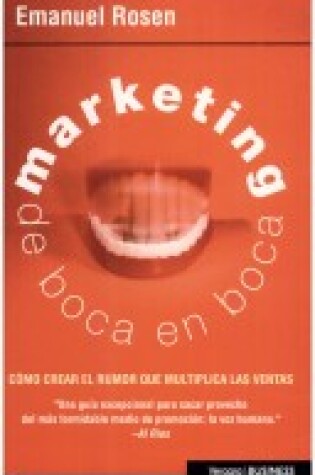 Cover of Marketing de Boca En Boca