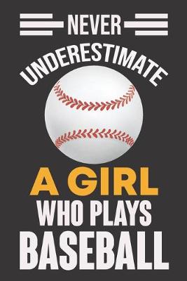 Book cover for Never Underestimate a Girl Who Plays Baseball