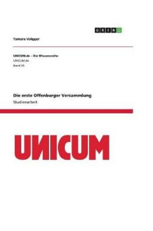 Cover of Die erste Offenburger Versammlung