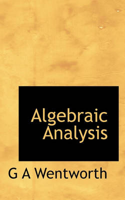 Book cover for Algebraic Analysis