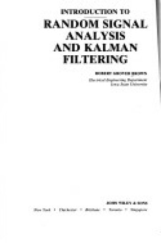 Cover of Introduction to Random Signal Analysis and Kalman Filtering