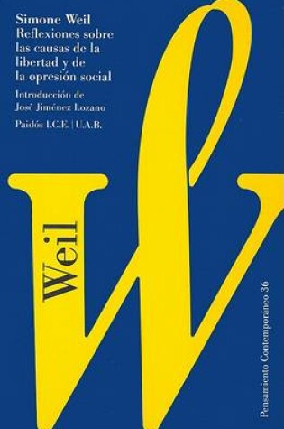 Cover of Reflexiones Sobre las Causas de la Libertad y de la Opresion Social