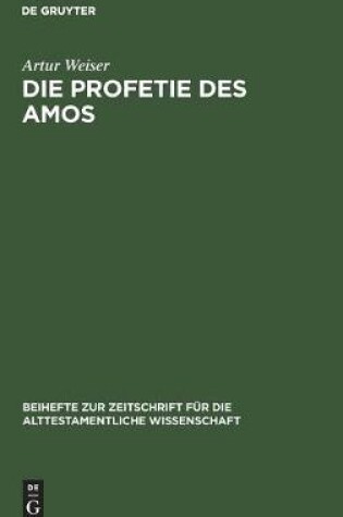 Cover of Die Profetie Des Amos