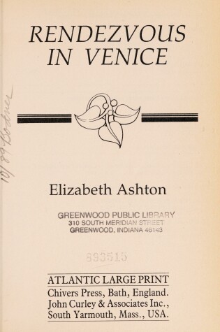 Cover of Rendezvous in Venice
