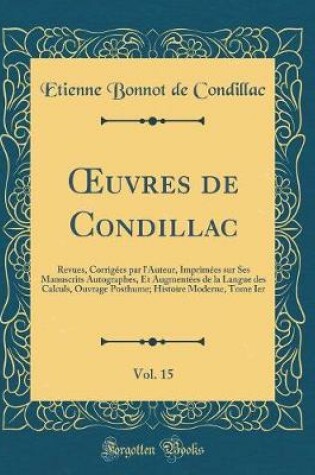 Cover of Oeuvres de Condillac, Vol. 15