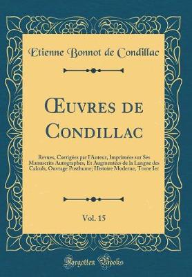 Book cover for Oeuvres de Condillac, Vol. 15