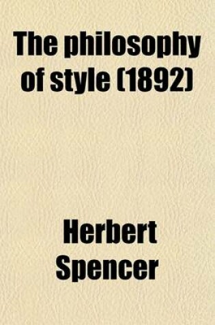 Cover of The Philosophy of Style (1892)