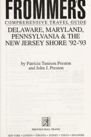 Cover of Delaware, Maryland, Pennsylvania and the Jersey Shore
