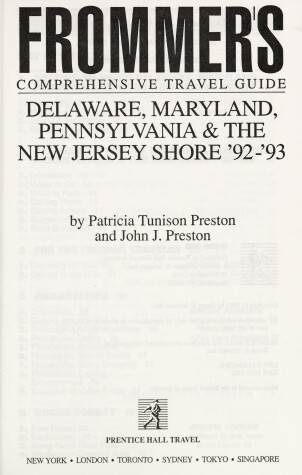 Book cover for Delaware, Maryland, Pennsylvania and the Jersey Shore