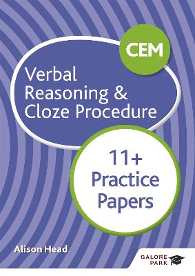 Book cover for CEM 11+ Verbal Reasoning & Cloze Procedure Practice Papers
