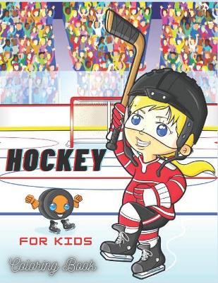 Book cover for Hockey coloring book for kids